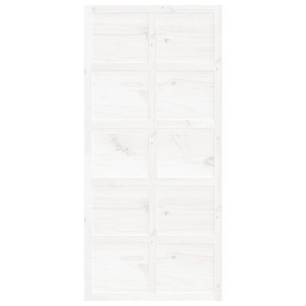 Porta del Granaio Bianca 100x1,8x214 cm Legno Massello di Pino
