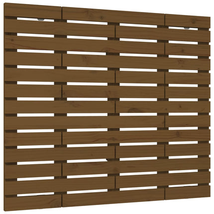 Testiera da Parete ambra 126x3x91,5cm in Legno Massello di Pino
