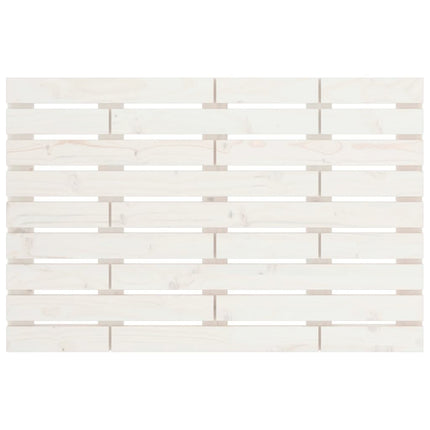 Testiera da Parete Bianca 96x3x63 cm in Legno Massello di Pino