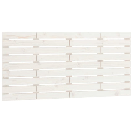 Testiera da Parete Bianca 146x3x63 cm in Legno Massello di Pino