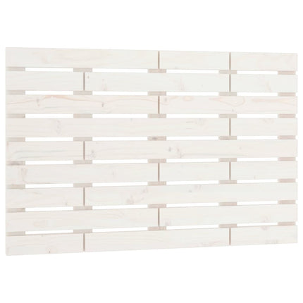 Testiera da Parete Bianca 81x3x63 cm in Legno Massello di Pino