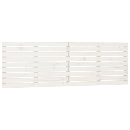 Testiera da Parete Bianca 186x3x63 cm in Legno Massello di Pino