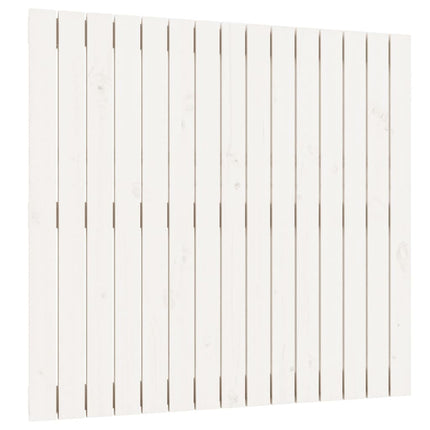 Testiera da Parete Bianca 95,5x3x90cm in Legno Massello di Pino