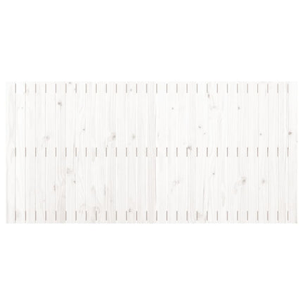 Testiera da Parete Bianca 185x3x90 cm in Legno Massello di Pino