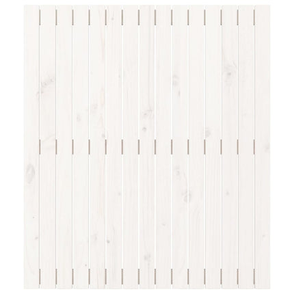 Testiera da Parete Bianca 95,5x3x110 cm Legno Massello di Pino