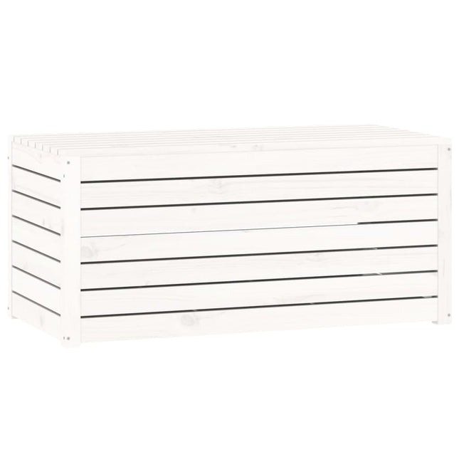 Contenitore Giardino Bianco 101x50,5x46,5cm Legno Massello Pino