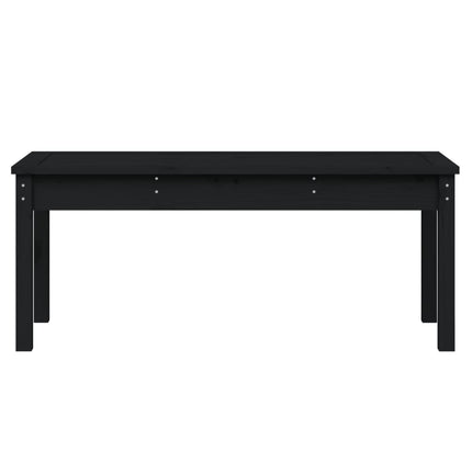 Panca da Giardino Nera 109x44x45 cm Legno Massello di Pino