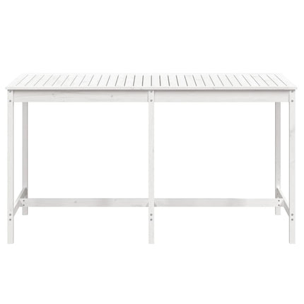 Tavolo da Giardino Bianco 203,5x90x110cm Legno Massello di Pino