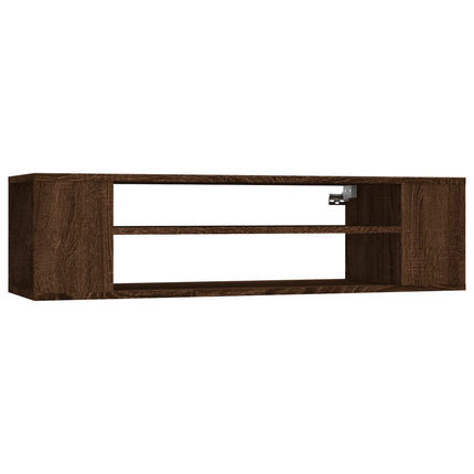 Pensile Porta TV Rovere Marrone 100x30x26,5cm Legno Multistrato