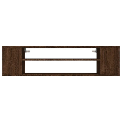 Pensile Porta TV Rovere Marrone 100x30x26,5cm Legno Multistrato