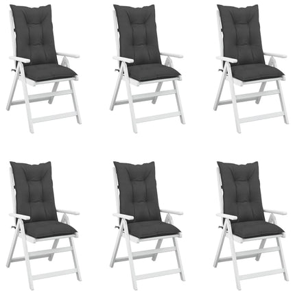 Cuscini per Sedie 6 pz Antracite 120x50x7 cm in Tessuto
