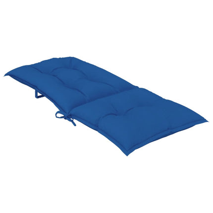 Cuscini per Sedie 6 pz Blu Reale 120x50x7 cm in Tessuto