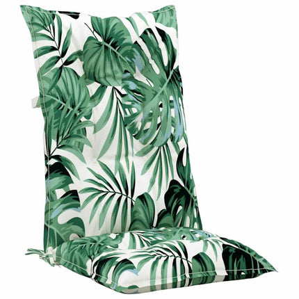 Cuscini per Sedie 4 pz Motivo a Foglie 120x50x7 cm in Tessuto