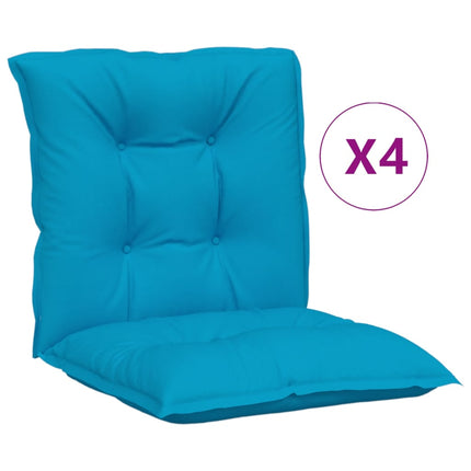 Cuscini per Sedia da Giardino 4 pz Blu 100x50x7 cm Tessuto