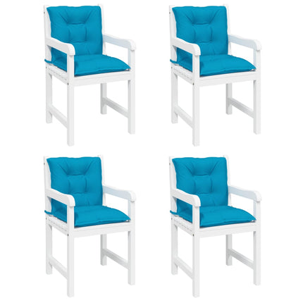 Cuscini per Sedia da Giardino 4 pz Blu 100x50x7 cm Tessuto