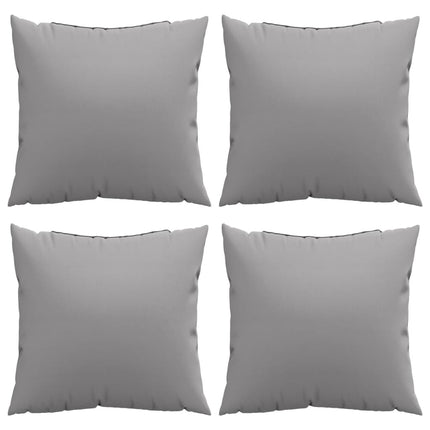 Cuscini per Divano 4 pz Grigio 40x40 cm in Tessuto