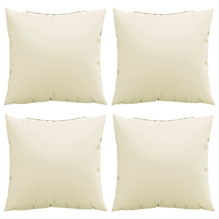 Cuscini per Divano 4 pz Crema 40x40 cm in Tessuto