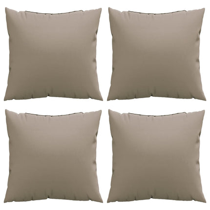 Cuscini per Divano 4 pz Tortora 40x40 cm in Tessuto