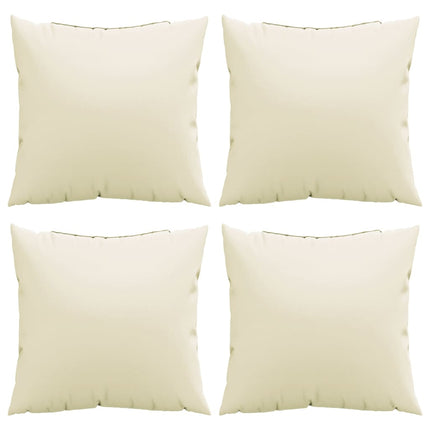 Cuscini per Divano 4 pz Crema 50x50 cm in Tessuto