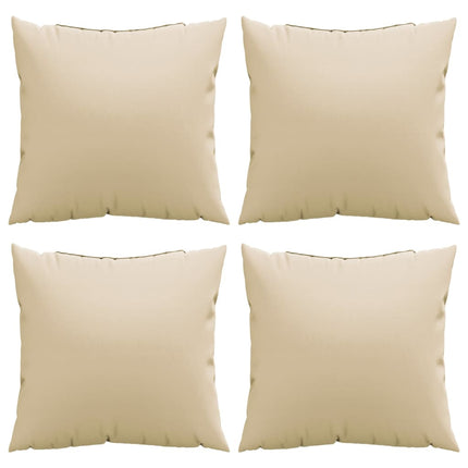 Cuscini per Divano 4 pz Beige 50x50 cm in Tessuto