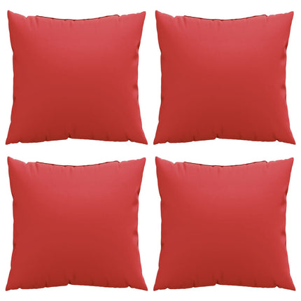 Cuscini per Divano 4 pz Rossi 50x50 cm in Tessuto