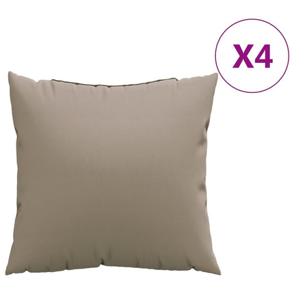 Cuscini per Divano 4 pz Tortora 50x50 cm in Tessuto