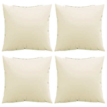 Cuscini per Divano 4 pz Crema 60x60 cm in Tessuto
