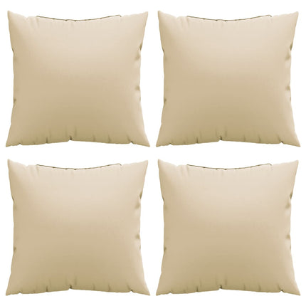 Cuscini per Divano 4 pz Beige 60x60 cm in Tessuto