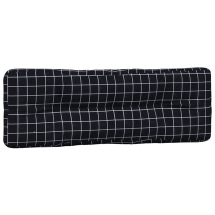 Cuscini per Pallet 5 pz con Motivo a Quadri Nero in Tessuto