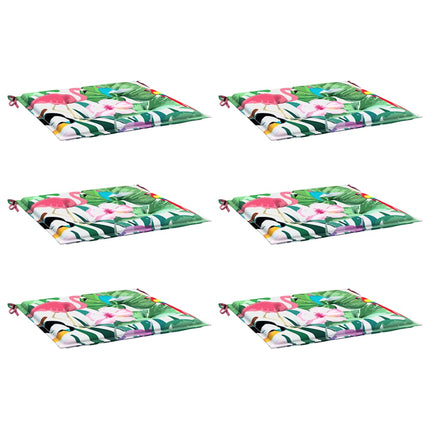 Cuscini per Sedia 6 pz Multicolore 40x40x3 cm in Tessuto