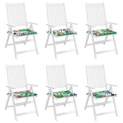 Cuscini per Sedia 6 pz Multicolore 40x40x3 cm in Tessuto