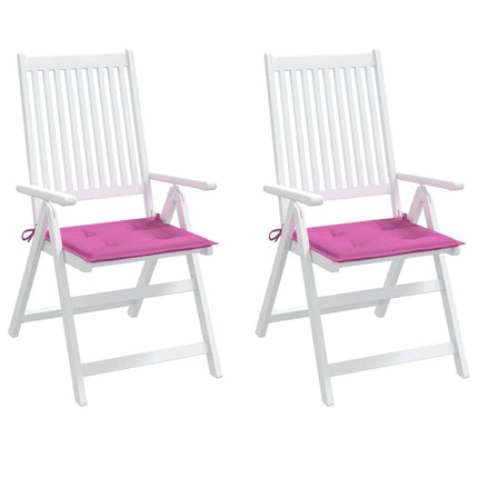 Cuscini per Sedia 2 pz Rosa 40x40x3 cm in Tessuto