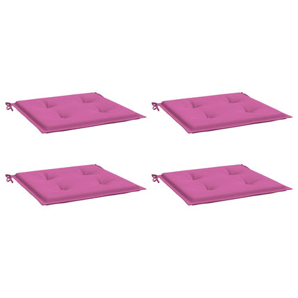 Cuscini per Sedia 4 pz Rosa 40x40x3 cm in Tessuto