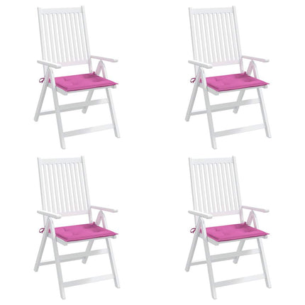Cuscini per Sedia 4 pz Rosa 40x40x3 cm in Tessuto