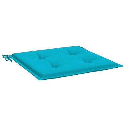 Cuscini per Sedia 2 pz Turchese 40x40x3 cm in Tessuto