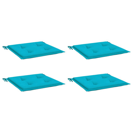 Cuscini per Sedia 4 pz Turchese 40x40x3 cm in Tessuto