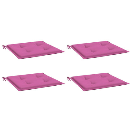 Cuscini per Sedia 4 pz Rosa 50x50x3 cm in Tessuto