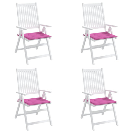 Cuscini per Sedia 4 pz Rosa 50x50x3 cm in Tessuto
