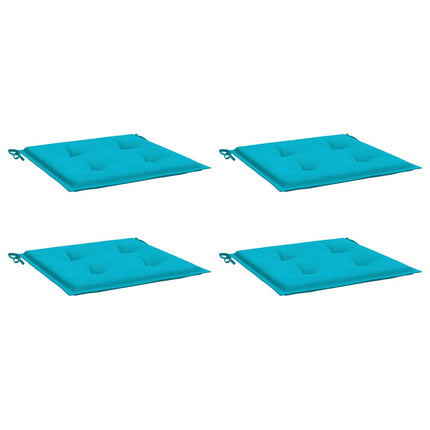 Cuscini per Sedia 5 pz Turchese 50x50x3 cm in Tessuto