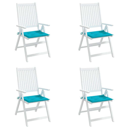 Cuscini per Sedia 5 pz Turchese 50x50x3 cm in Tessuto