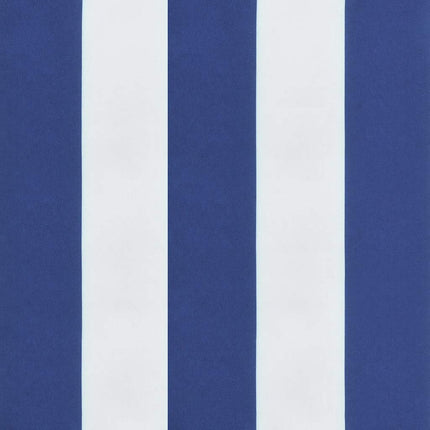Cuscino Panca Giardino Bianco e Blu 150x50x3 cm Tessuto Oxford