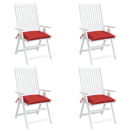 Cuscini per Sedia 4 pz Rossi 40x40x7 cm in Tessuto Oxford