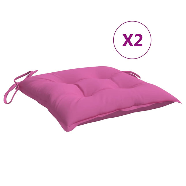 Cuscini per Sedia 2pz Rosa 40x40x7 cm Tessuto