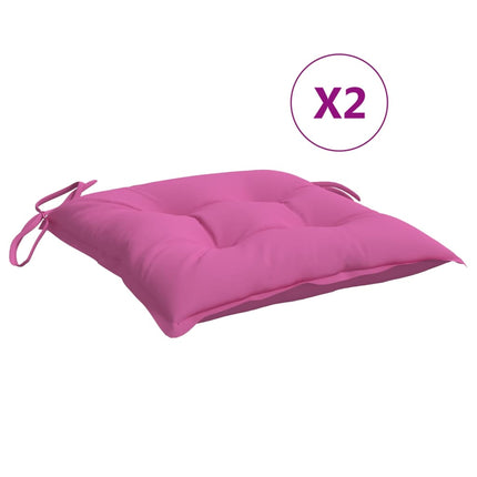 Cuscini per Sedia 4pz Rosa 40x40x7 cm Tessuto