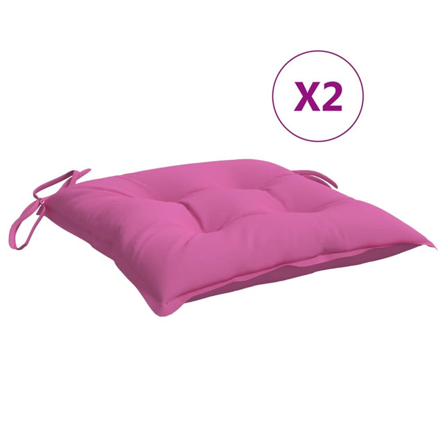 Cuscini per Sedia 4pz Rosa 40x40x7 cm Tessuto