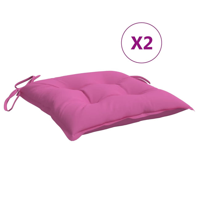Cuscini per Sedia 6 pz Rosa 40x40x7 cm in Tessuto