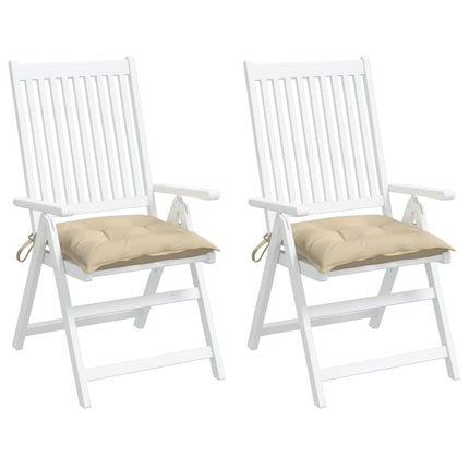 Cuscini per Pallet 2 pz Beige 50x50x7 cm Tessuto Oxford