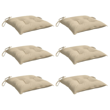 Cuscini per Pallet 6 pz Beige 50x50x7 cm Tessuto Oxford