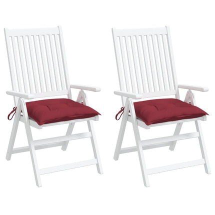 Cuscini per Pallet 2 pz Rosso Vino 50x50x7 cm Tessuto Oxford