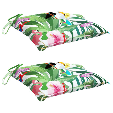 Cuscini per Sedia 2 pz Multicolore 50x50x7 cm in Tessuto Oxford